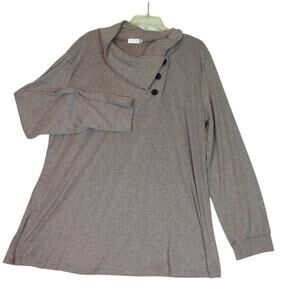 Bluetime Shirt Women's Size 2XL Brownish Purple Front Side Buttons Comfort